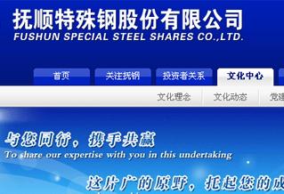 撫順特殊鋼股份有限公司網(wǎng)站
